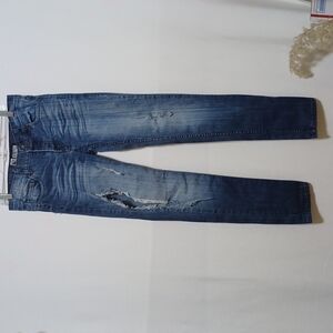 SOCIAL COLLISION SIZE 34/32 IN A BEAUTIFUL BLUE FACTORY STRESS AND FADE
